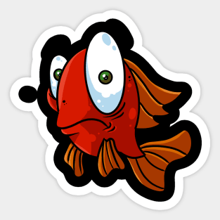 Orange fish Sticker